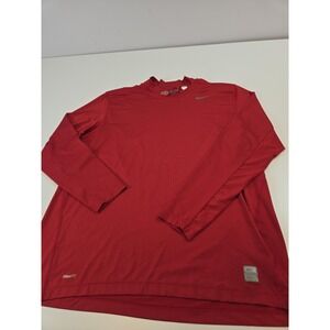 Boston Red Sox Shirt Mens 3XL Red MLB Baseball Nike NikeFIT Dry Long Sleeve